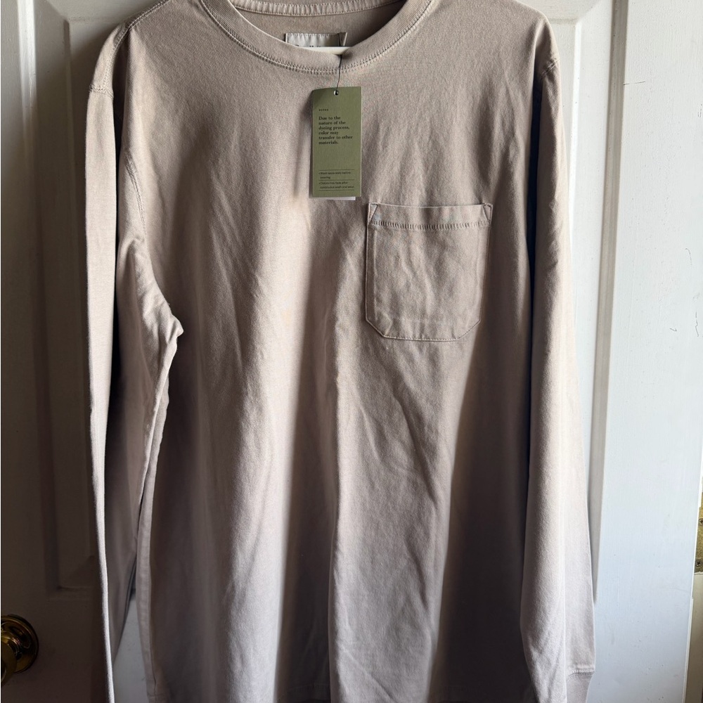 Goodfellow & Co Men’s Long Sleeve Pocket Tee in Taupe